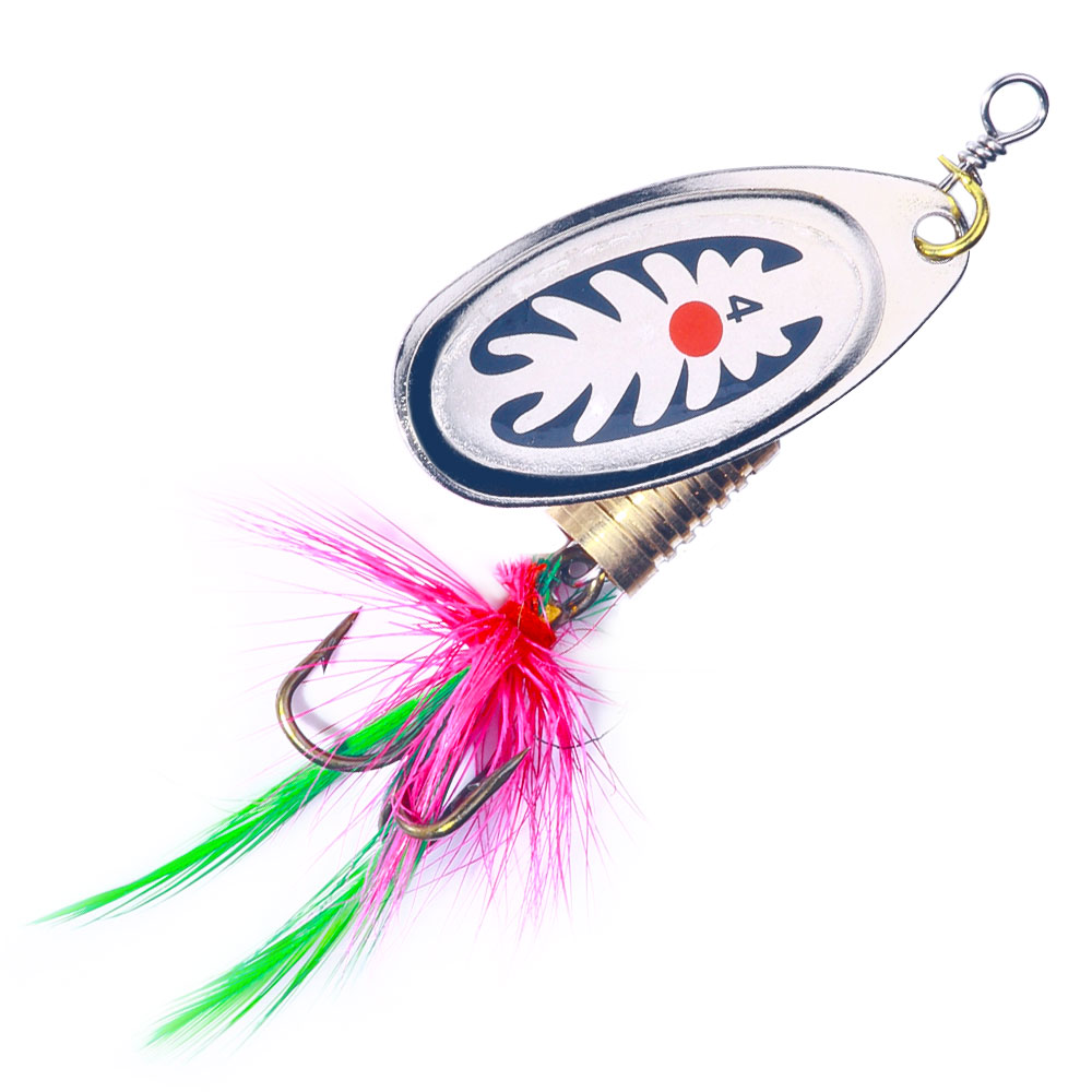 HENGJIA Fishing Lures, Fishing SpinnerBaits,Trout Lures, Bass Lures, Spinning Lures,Hard Metal Spinner Baits kit with Carry Bag, (16PCS Fishing Lure with Box)