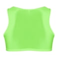 thumbnail image 5 of Alvivi Men's Glossy Sleeveless U Neck Crop Top Party Club Dance T-Shirt Casual Solid Gym Tops Fluorescent_Green L, 5 of 7