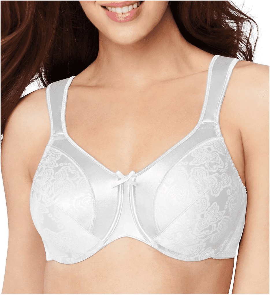 BALI White Satin Tracings Minimizer Underwire Bra, US 46DD, UK 46DD, NWOT