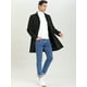 thumbnail image 2 of Gabardina para hombre Chaqueta con botones de un solo pecho Abrigo largo Negro S, 2 of 6