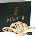 thumbnail image 3 of Matashi  Home Decorative Showpiece 24K Gold Plated Crystal Studded Sea Turtle Ornament, 3 of 4