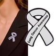 thumbnail image 2 of SIEYIO Ribbon Enamel Brooch Pins Lung Cancers Prevention Awareness Brooch Lapel Badges, 2 of 11