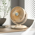 thumbnail image 3 of Qiweii 2026 Powerful Desktop Air Circulation Fan, Household Bedroom Small Fan, Warm Air Function, Warm White/White Gold Options, 3 of 9