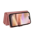 thumbnail image 2 of Allytech Zipper Pocket Case for iPhone 16, Flip PU Leather Wallet Cover with Card Slots & Hand Strap, Shockproof Kickstand Magnetic Buckle Protective Stylish Cover for iPhone 16, Pink, 2 of 11