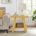 thumbnail image 3 of Roundhill Furniture Athens Contemporary Wood Shelf Side Table in Yellow, 3 of 7