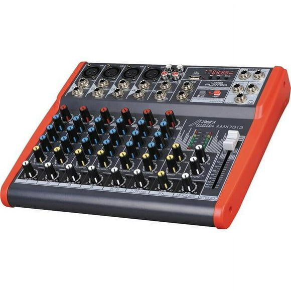 AUDIO2000S AMX7313 Mélangeur Audio Professionnel à Huit Canaux avec Processeur USB et DSP