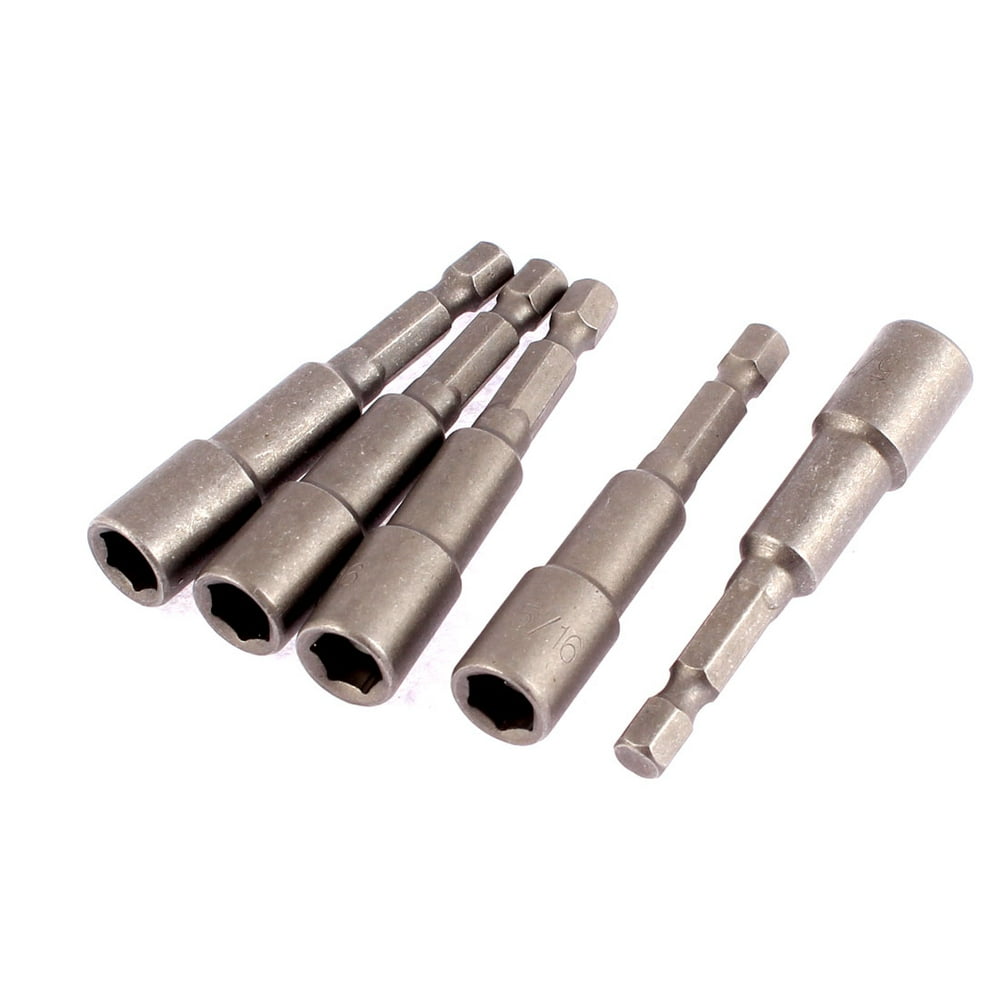 65mm Length 1/4" Shank 5/16" Hex Nut Driver Socket Adapter