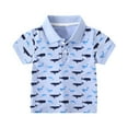 thumbnail image 1 of HVOBBTY T-shirt à Manches Courtes pour Tout-Petits, Mode Été Col Rond Taille Moyenne Bleu, 3 Ans, 1 of 3
