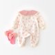 thumbnail image 3 of Spring Autumn Baby Bodysuit Full Printed Bunny Pocket Jumpsuit for Infant Girls Cute Peter Pan Collar Toddler One Piece, 3 of 6