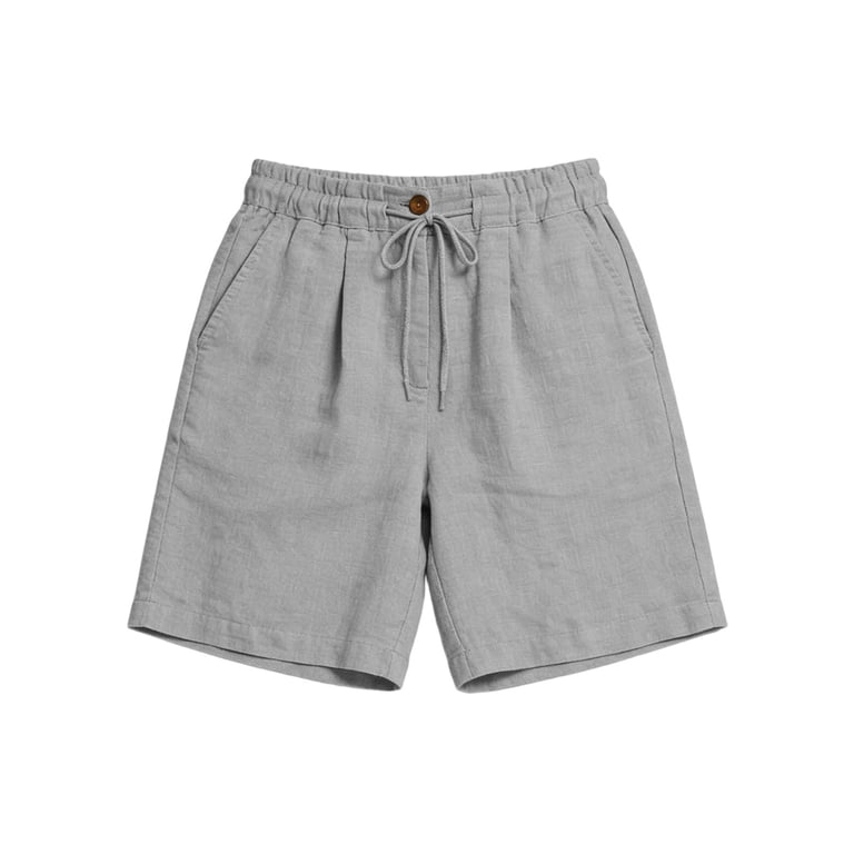 Favoffer Women Plus Size Cotton Linen Shorts High Waist A Line