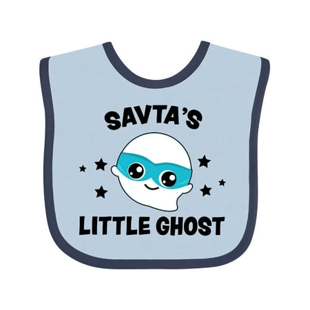

Inktastic Cute Savta s Little Ghost with Stars Gift Baby Boy or Baby Girl Bib
