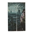 thumbnail image 7 of Pray Rod Wave Door Curtain Drape Split Doorway Curtain Room Window Hallway Closet Privacy Partition Curtain Kitchen Door Decoration 34x56in, 7 of 7