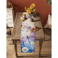 thumbnail image 5 of Purple Summer Dragonfly Table Runner 72 Inches, Spring Floral Watercolor Bed Runner Dresser Scarves Tabletop for Indoor Outdoor Parties/Ceremony/Banquet, 14" x 72", 5 of 8
