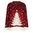 thumbnail image 4 of HAiming T-Shirts de Noël pour Femmes Grande Taille Manches Longues Col Rond Tuniques Graphiques de Noël pour Fête, 4 of 5