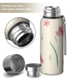 thumbnail image 2 of Floral 20oz Stainless Steel Thermal Bottle with Tea Filter and Cup Lid, Vacuum Insulated Coffee Mug with 316L Inner Liner, Leakproof Travel Thermos for Office,Thanksgiving,Christmas, Spring,Flower, 2 of 6