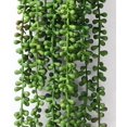 thumbnail image 3 of 3pack Artificial Fake String of Pearls Plant Faux Hanging Succulents Plants (Green) A, 3 of 5