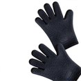 thumbnail image 1 of Silicone Oven Mitt Gloves - Heat Resistant Bbq Gloves with Fingers for Grilling or Smoker Pit, Easy Clean, 1 of 5