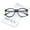 Black / Clear, variant on zeroUV Unisex Classic P3 Horn Rimmed Clear Lens Round Eyeglasses 53mm (Matte Orange-Tortoise / Clear) - 53mm