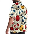 thumbnail image 3 of Football Men's Short Sleeve Poplin Shirt with Spread Collar Tops, Casual Printed Button Down, Summer Beach Shirt for Men - Unisex, Stylish Men's Shirts, 3 of 6