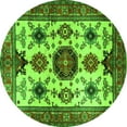 thumbnail image 1 of Ahgly Company Indoor Round Persian Green Traditional Area Rugs, 3' Round, 1 of 1