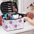 thumbnail image 5 of HELLHERO Travel Makeup Brush Case Polyester Large Capacity Effortless Organization for Men Women Purple Blossom Case, 5 of 6