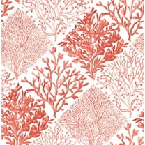 NextWall Seaweed Peel and Stick Wallpaper 20.5 in. W x 18 ft. L - Vermillion