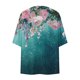 thumbnail image 4 of Cárdigan playero para mujer, blusa informal con estampado de manga 3/4, blusa de poliéster para mujer, 4 of 5