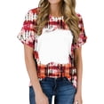thumbnail image 4 of White Blouse for Women Dressy Casual Summer Womens V Neck T Shirts Loose Fit Black Tees Slim Fit Clearance Deals, 4 of 6