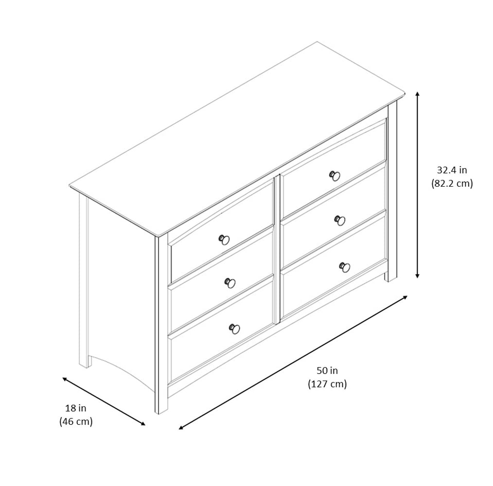 Storkcraft Kenton 6 Drawer Universal Dresser Cherry Storkcraft Kenton 6 Drawer Universal