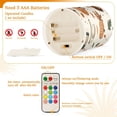 thumbnail image 5 of Yayeee Flameless Candles with Remote Flickering Battery Operated Multi Color Changing, Beige Fall Leaves, 5 of 7