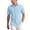Light Blue, variant on Mens Brown Crinkle Texture Button Down Shirt - Relaxed Fit Short Sleeve Casual Top with Chest Pocket,Size S
