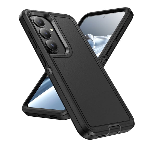 Dteck Heavy Duty Rugged Case for Samsung Galaxy A16 5G, Dual Layer Shockproof Protective Cover,Black