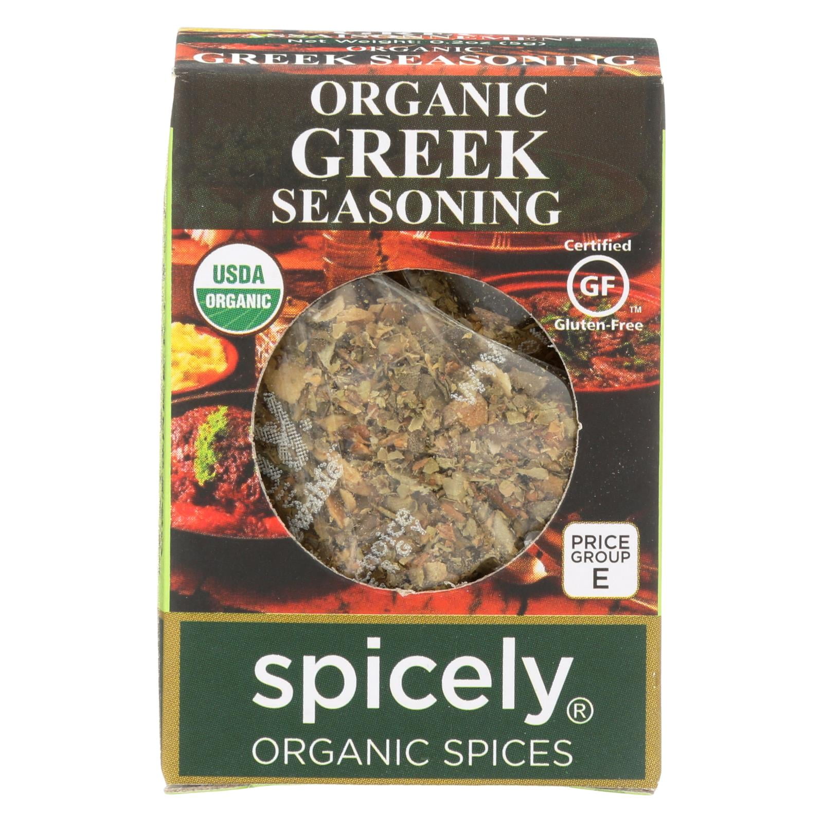 Spicely Organics Organic Greek Seasoning Case of 6 0.2 oz