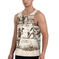 thumbnail image 2 of Fotbe Cows On The Farm Pattern Men's Quick Dry Workout Tank Top Gym Muscle Tee Fitness Bodybuilding Sleeveless T Shirt Breathable Workout Shirt-X-Large, 2 of 9