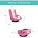 thumbnail image 2 of Songqin Swivel Gaming Chair 360 Degree Multipurpose Floor Chair Rocker for TV, Reading, Playing Video Games w/Lumbar Support, Armrest Handles, Adjustable Foldable Backrest - Pink/White, 2 of 14