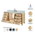 thumbnail image 3 of Ariel Cambridge 67 Inch Single Rectangular Sink Bathroom Vanity With Italian Carrara Marble Countertop 1.5 Inch Edge In Oak, 3 of 10