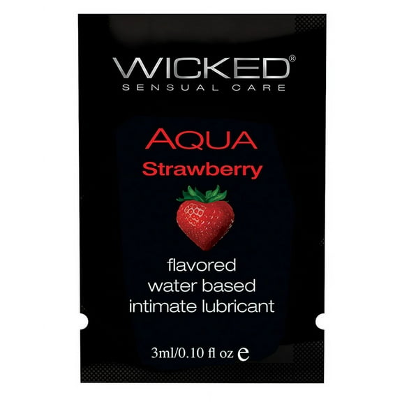Wicked Sensual Care Water Based Lubricant - .1 oz Strawberry Liquid