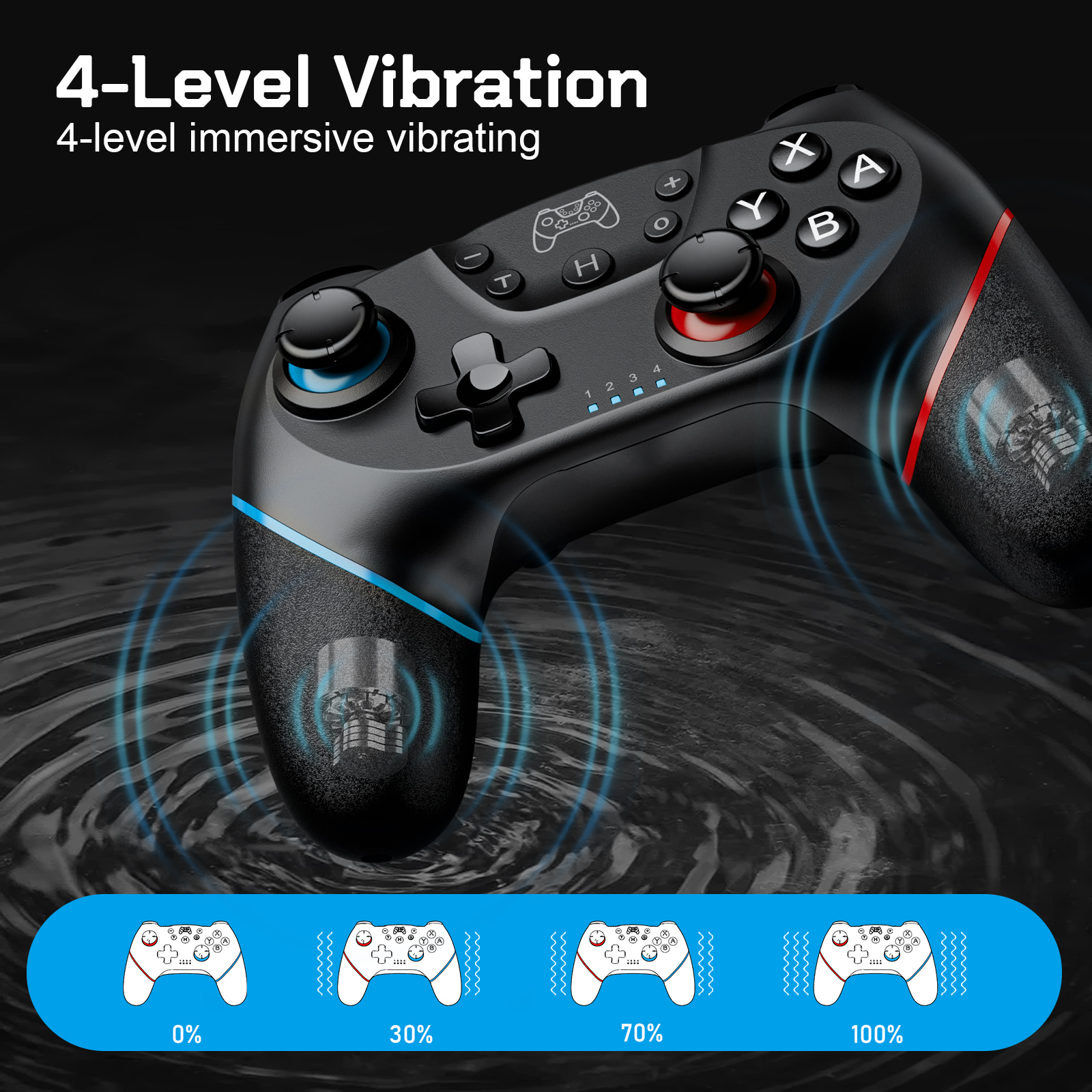 Fousixdi Wireless Controllers For Switch (2-Pack, Black) photo 5