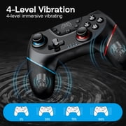 Fousixdi Wireless Controller for Switch 2/Switch/Lite/OLED, 2 pack, Turbo/Ergonomic (Black&Black)