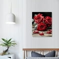 thumbnail image 3 of ONETECH  Red Rose Canvas Wall Art Framed Black and White Abstract Rose Wall Decor Decorations Flower Picture Romantic Couple Painting Print Posters Artwork Living Room Bedroom Kitchen Home Decor, 3 of 4