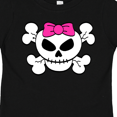 thumbnail image 4 of Inktastic Skull with Bow Girls Toddler T-Shirt, 4 of 5