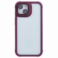 thumbnail image 1 of s9S For iPhone 15 Case Lens Frame Kickstand PC + TPU Clear Phone q0J Cover - Dark Blue, 1 of 5