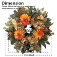 thumbnail image 4 of Corona WANNA-CUL para primavera y otoño de 61 cm con hortensias, peonías y dalias, 4 of 9