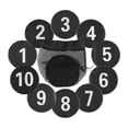 thumbnail image 2 of 10 marcadores numerados para suelo, tapetes de entrenamiento de velocidad y agilidad para gimnasios. Negro, 2 of 9