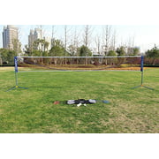KL KLB Sport Badminton Net Set, Large Portable Height Adjustable Volleyball Badminton Tennis Pickleball Net Set with Poles for Indoor Outdoor (20 ft)