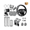 thumbnail image 1 of "Funda De Volante Con Accesorios De Mujer Para Auto, 19 Pzas Brillante Belug, Plateado ", 1 of 5