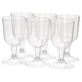 thumbnail image 6 of DecorRack 24 Plastic Wine Glasses, 6 oz Clear Reusable Party Cups, Durable BPA Free Shatterproof Drinkware for Weddings, Parties and Outdoor Use (Pack of 24), 6 of 7