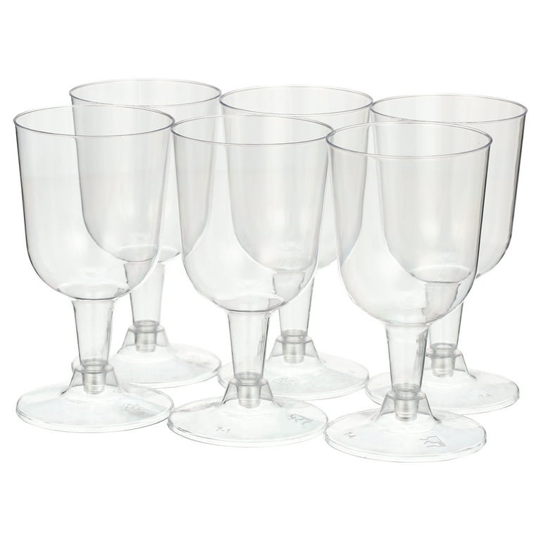 Plastic Tumbler Set Drinking Glass Water Cups Crystal Clear Kitchen 24 Oz 6  Pc