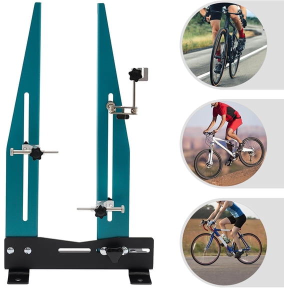 Professional Tabletop Bike Wheel Truing Stand - High Carbon Steel Material Fit Multiple Bike Types for Accurate Tire Balancing & Inspection