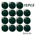 thumbnail image 3 of 15PCS Clearance! Green Jumbo Ball Shatterproof Christmas Ornament, Velvet Christmas Tree Balls Decorative Hanging Ornaments, Christmas Decorations, 3 of 7